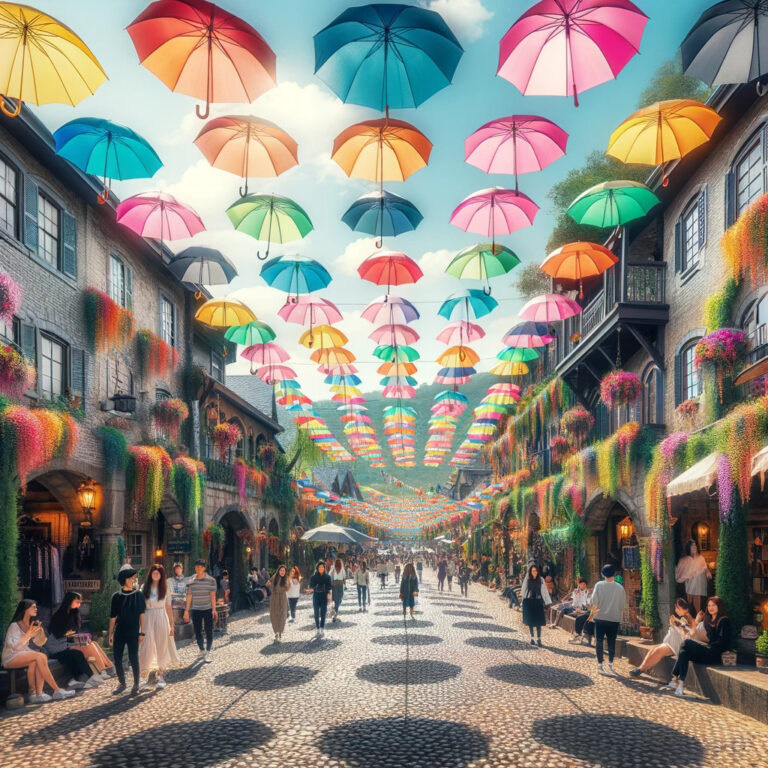 ハウステンボス傘の道！「アンブレラストリート」の世界 アリエス☆モンキーチャンネル