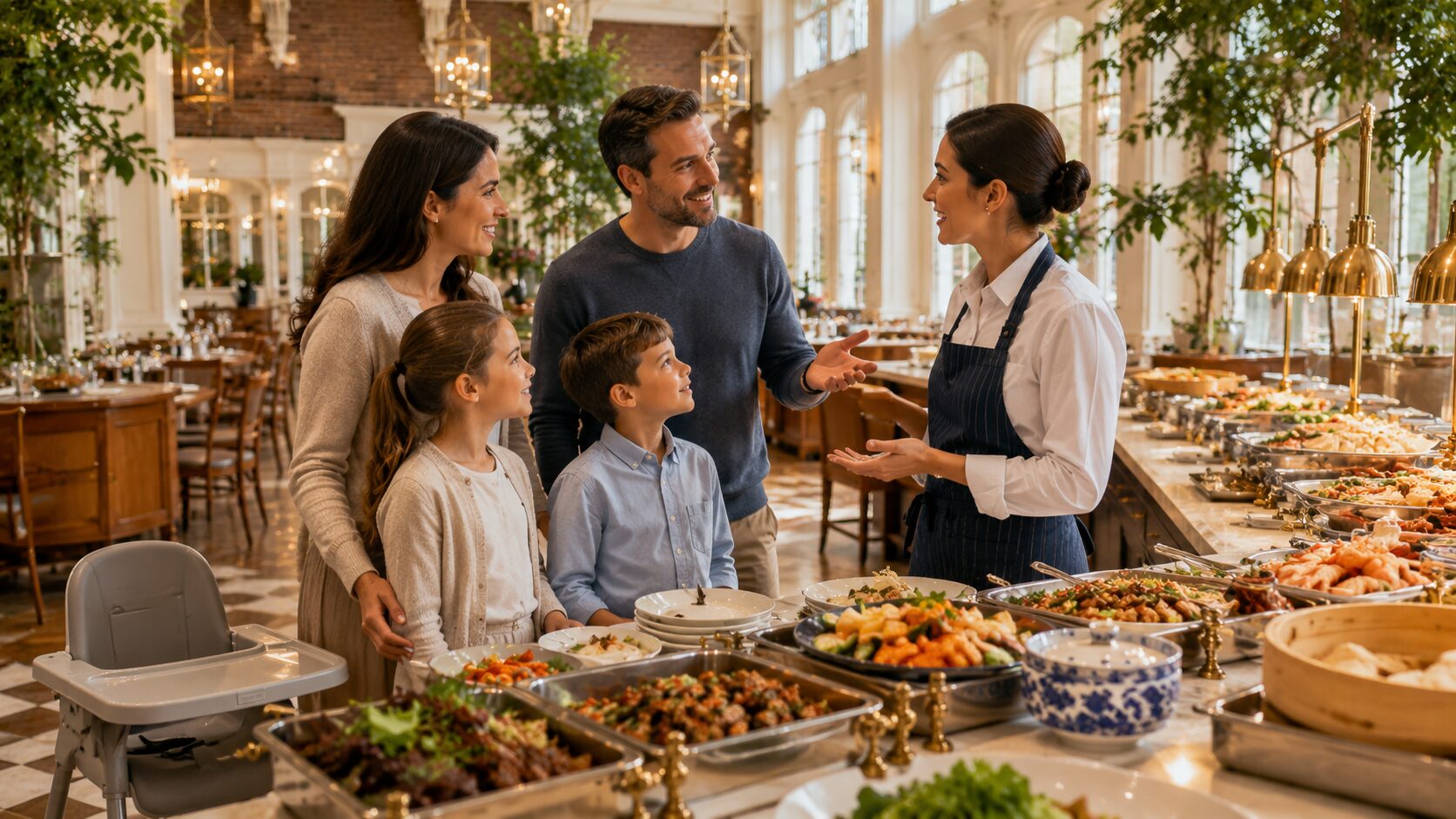 ビュッフェの豊富な料理ラインナップ