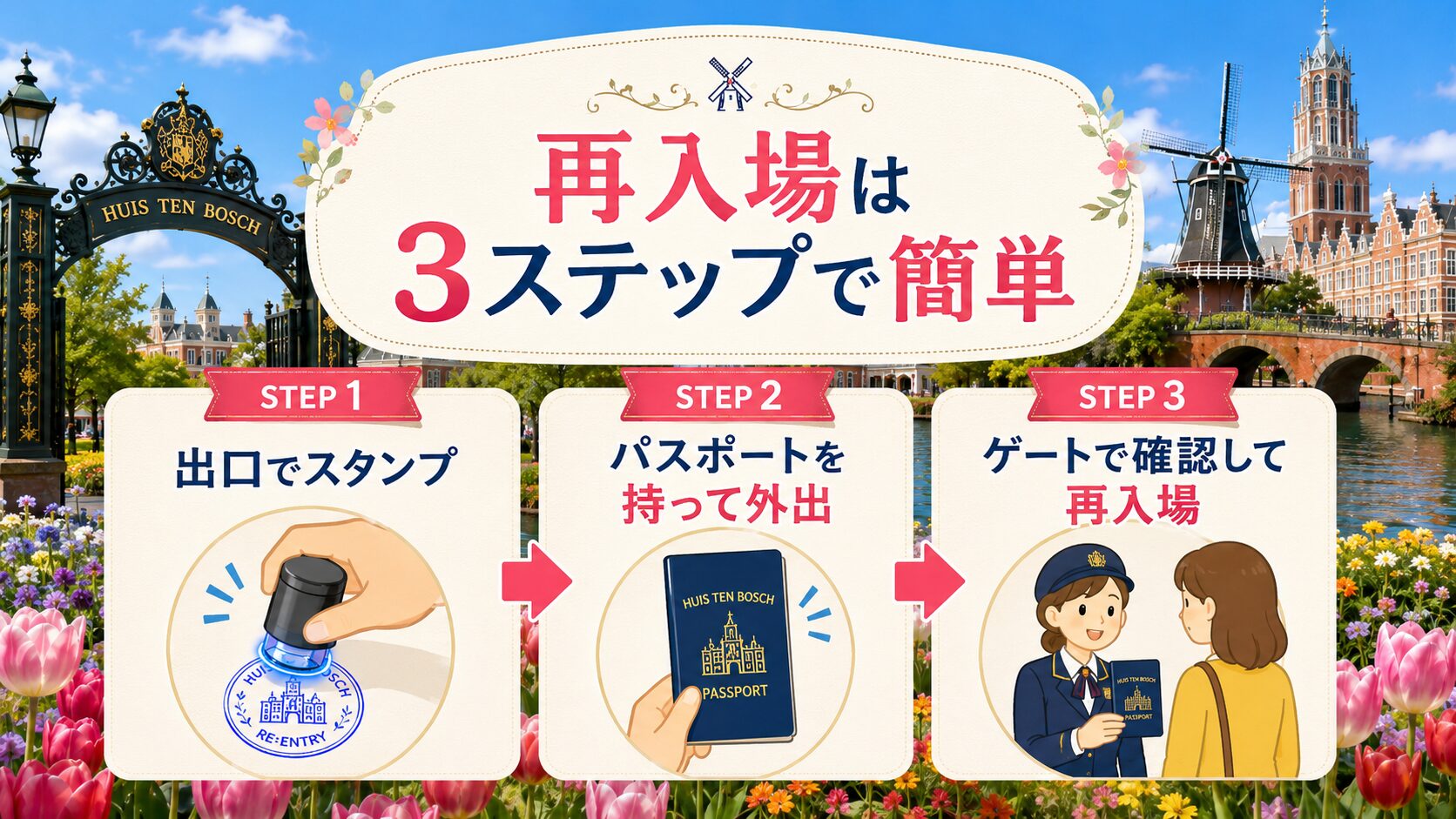 宿泊者は再入場が便利